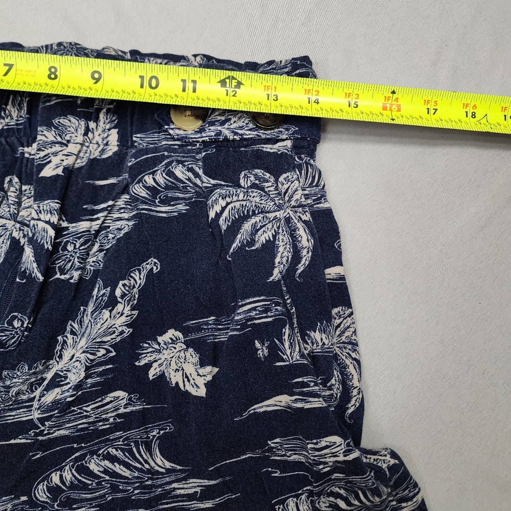 a.n.a Shorts Women's Size 6 Navy Oasis Beach Nautical High Waist Elastic Flowy - Picture 4 of 5